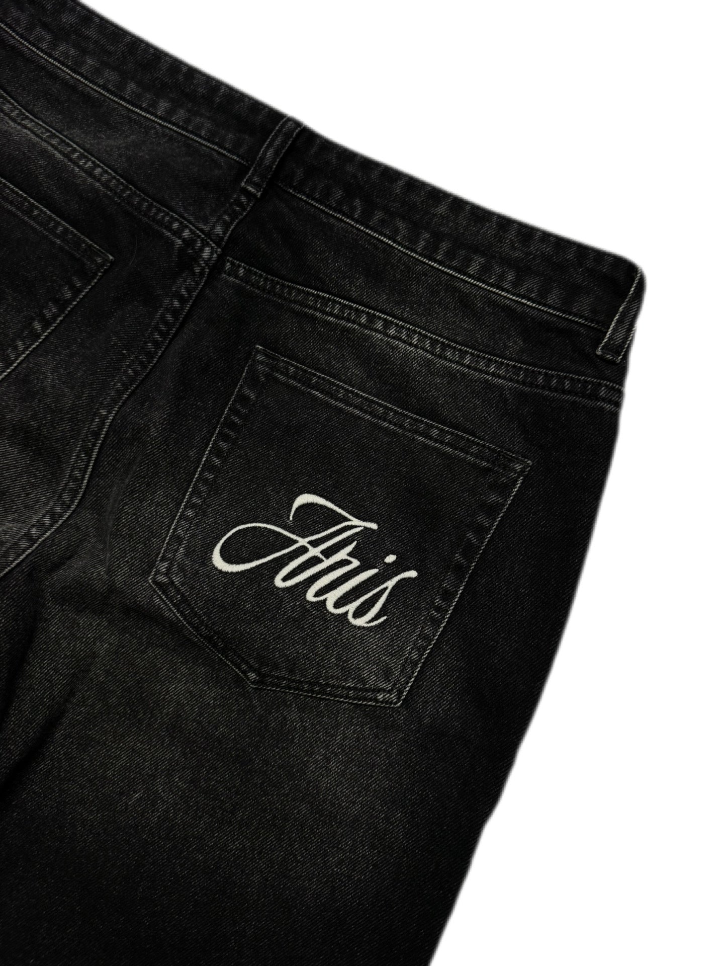 ARIS2WRLD FLARED RHINESTONE JEANS