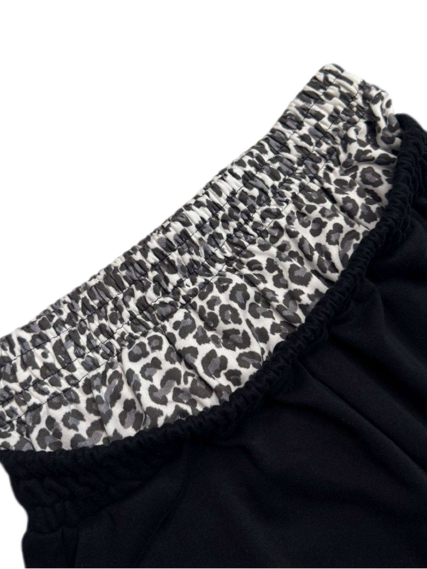 Aris2wrld DoubleWaist Leo Shorts Black