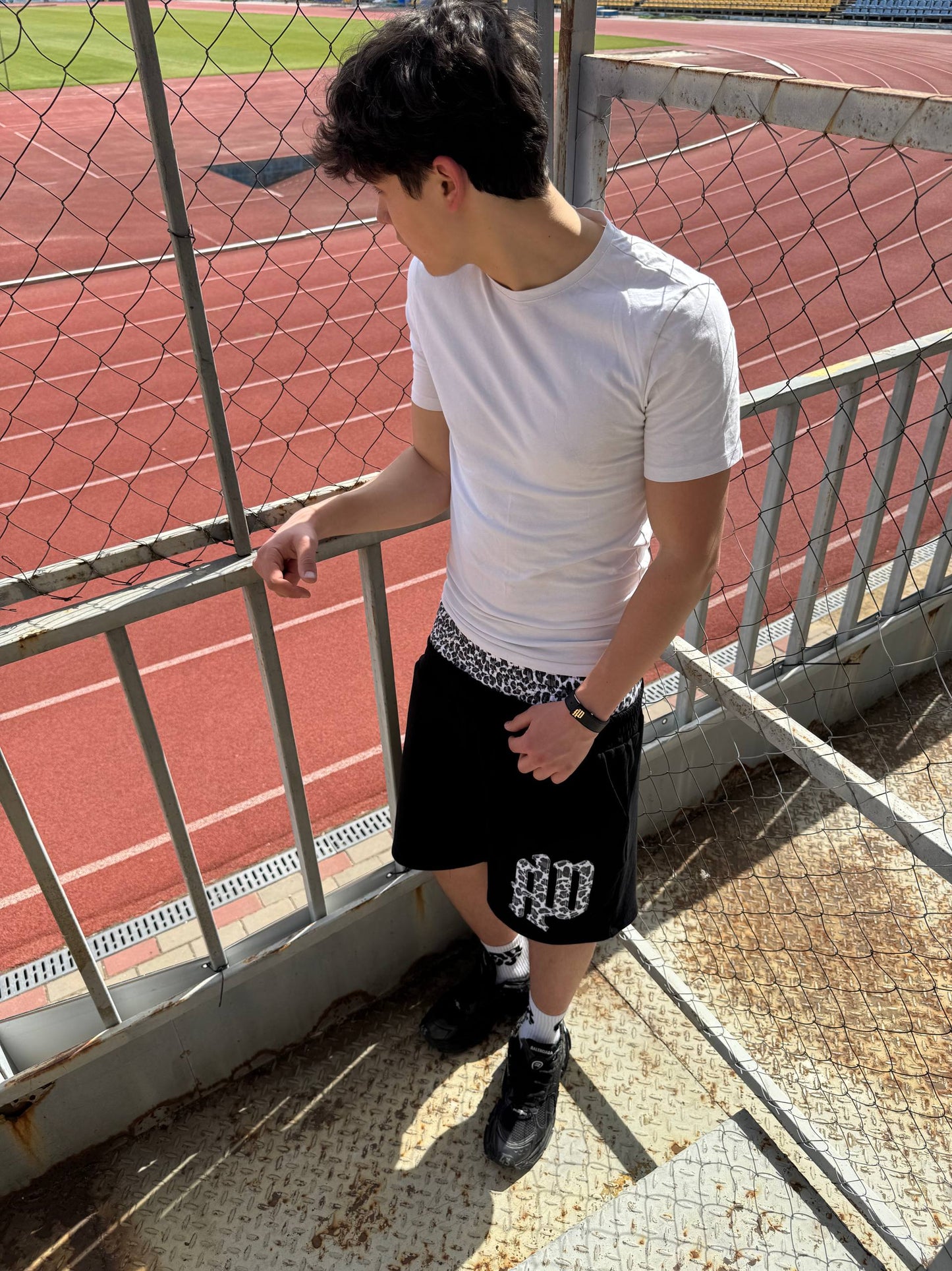 Aris2wrld DoubleWaist Leo Shorts Black